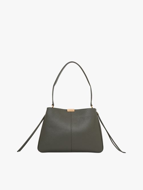 Casual Pebble Grain Leather Shoulder Bag
