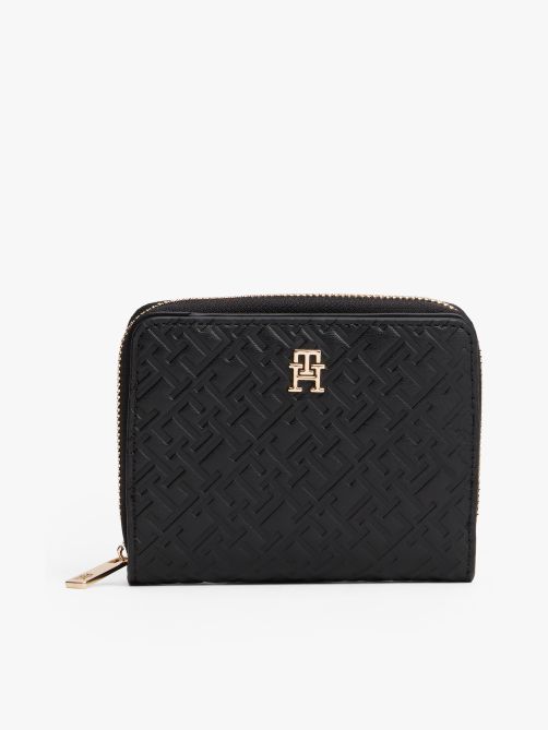 TH Monogram Zip-Around Flap Wallet