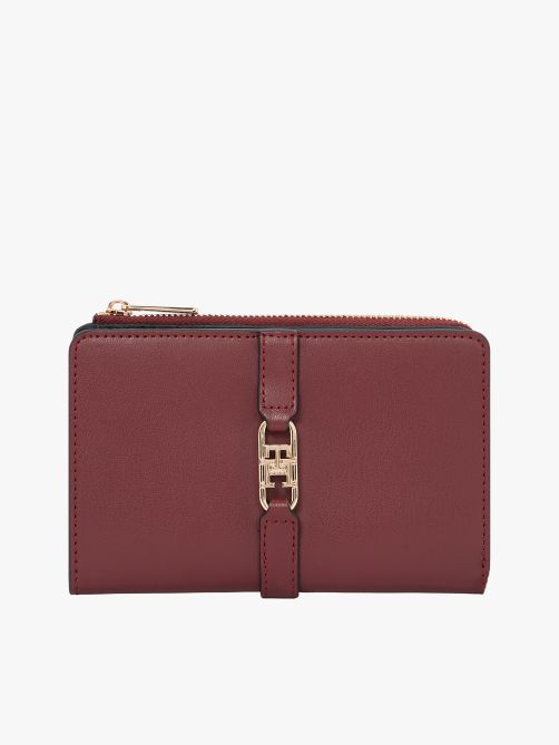 محفظة ثنائية الطي مزينة بحروف الشعار