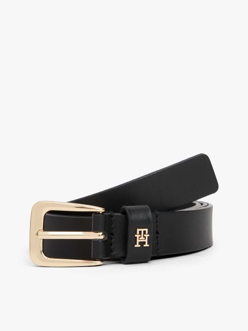 TH Monogram Leather Belt