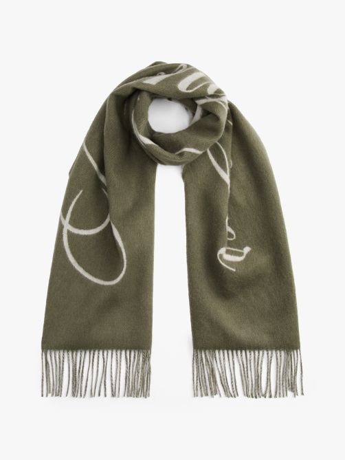 وشاح من الصوف النقي مزين بالشعار