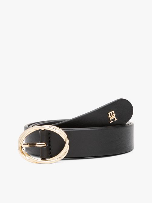 Chic Twist Buckle Leather Belt