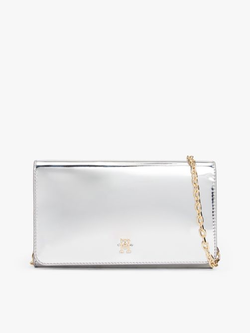 Hilfiger Icon Metallic Chain Strap Clutch
