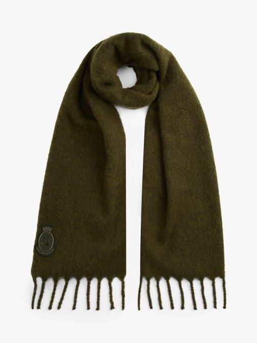 TH Crest Houndstooth Wool Blend Fluffy Scarf