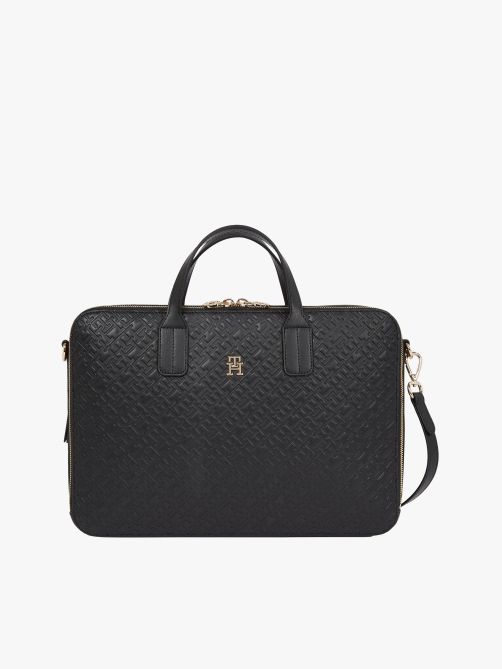 حقيبة لابتوب مطرزة بشعار هيلفيغر