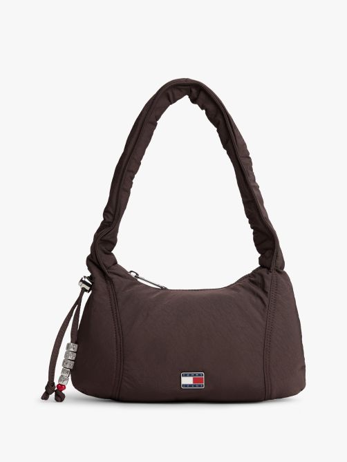 حقيبة كتف كاجوال بنسيج مجعّد