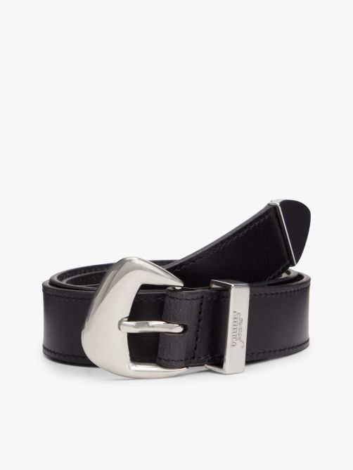 حزام جلدي بإبزيم