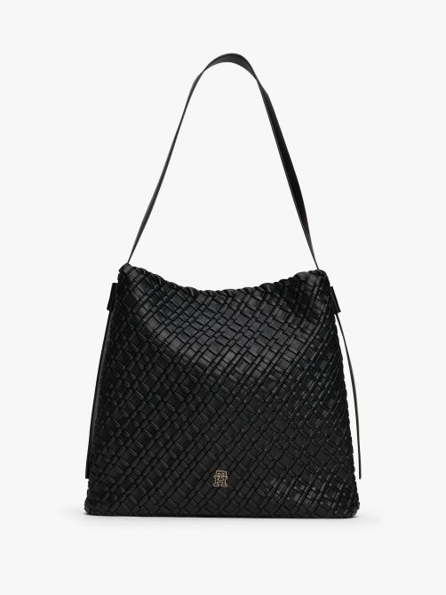 TH Monogram Braided Hobo Bag