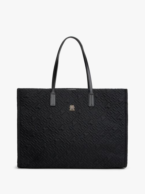 حقيبة توت مزينة بحروف الشعار