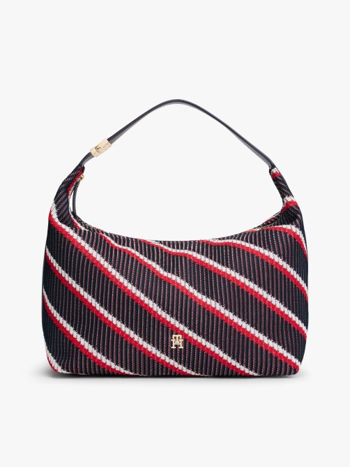 TH Monogram Signature Knit Hobo Bag