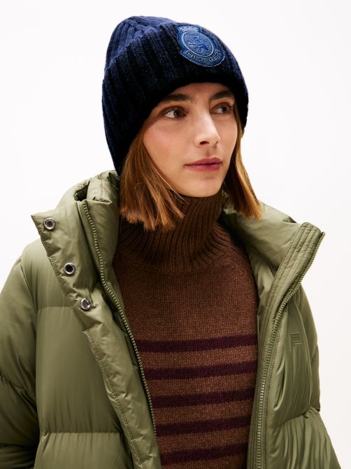 قبعة بيني من الصوف النقي بشعار TH