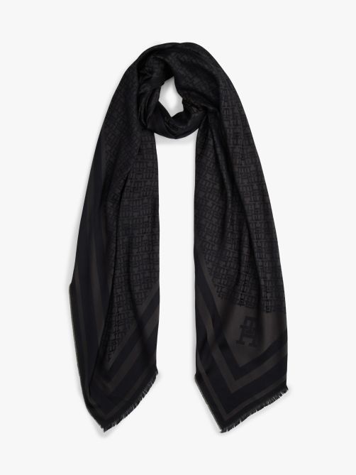 TH Monogram Scarf with Wool