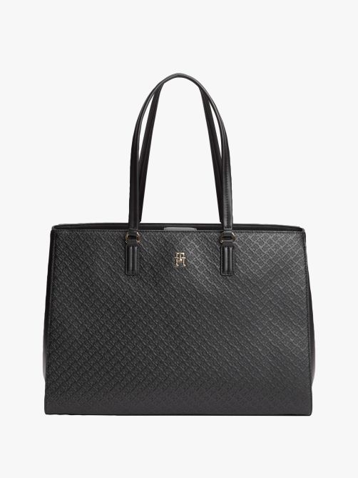 Embossed TH Monogram Tote Bag