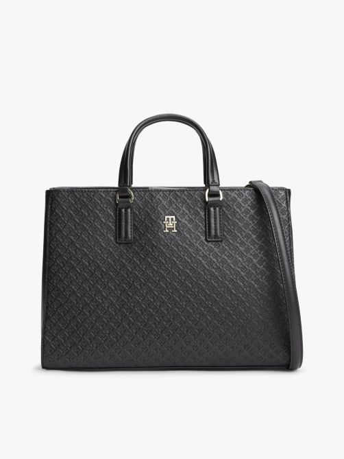 Essential TH Monogram Crossbody Satchel Bag