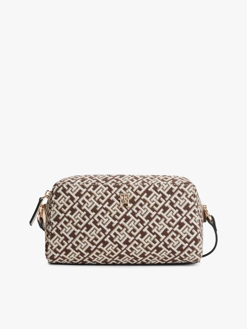 TH Monogram Jacquard Crossbody Camera Bag