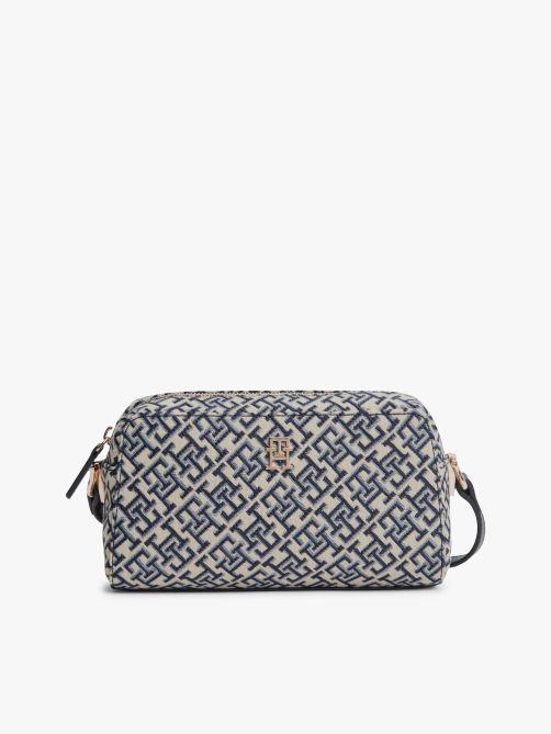 TH Monogram Jacquard Crossbody Camera Bag