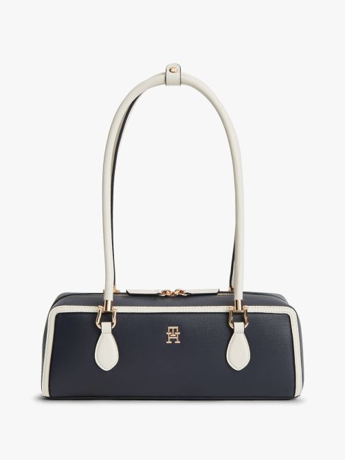 Colour-Blocked Rectangular Shoulder Bag