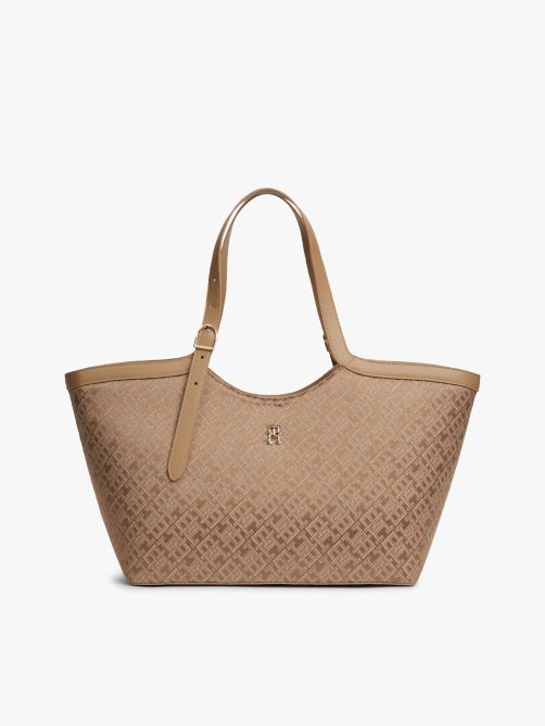 TH Monogram Jacquard Tote Bag