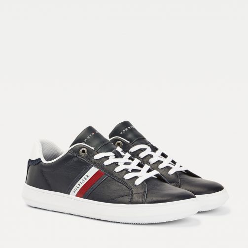 essential metallic signature tape trainers