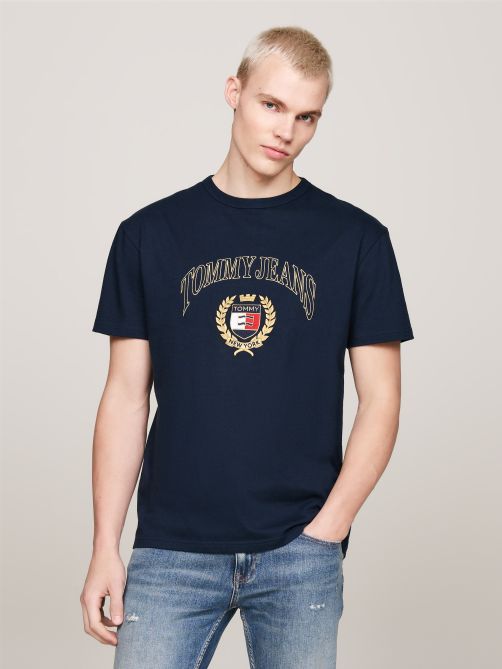 Logo Embroidery Crew Neck T-Shirt