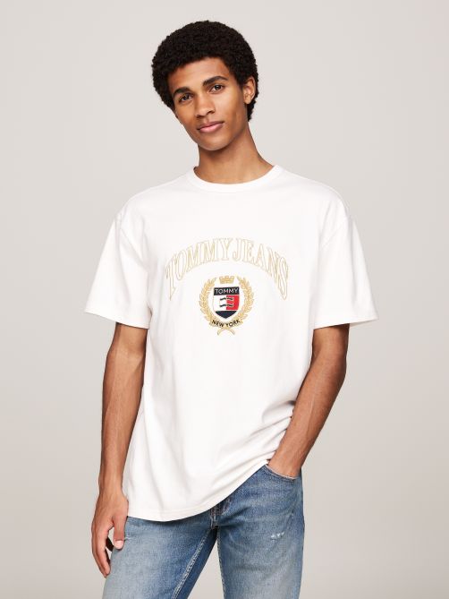 Logo Embroidery Crew Neck T-Shirt
