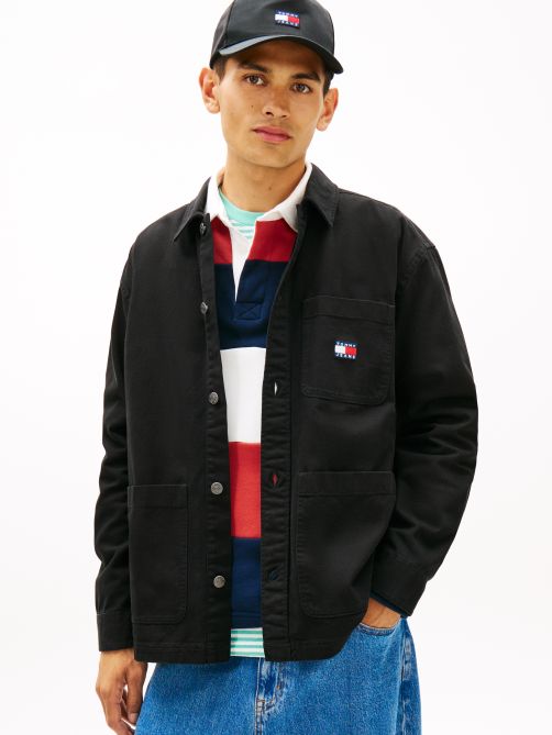 Tommy Badge Oversized Fit Overshirt