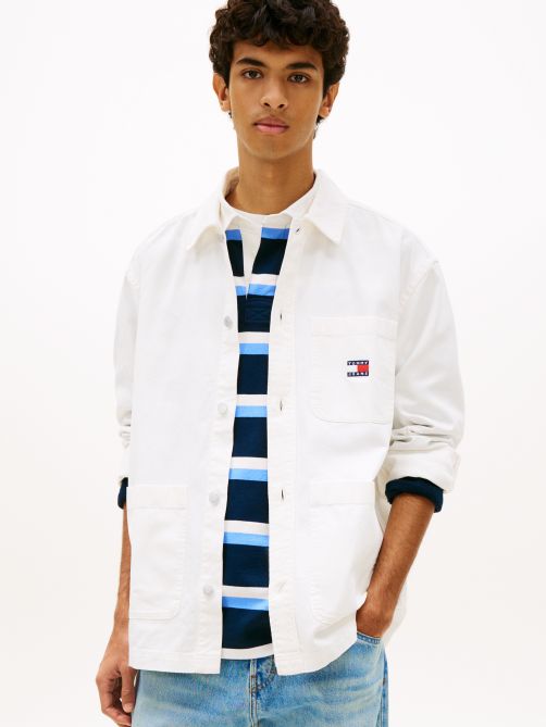 Oversized Fit Patch Pocket Overshirt