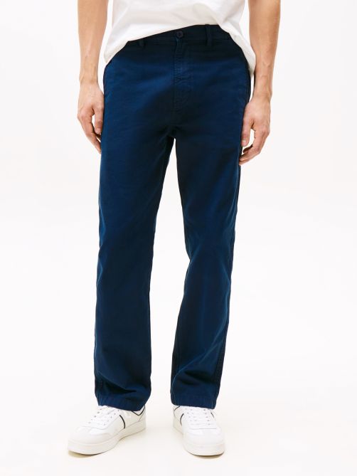 Cotton Twill Straight Leg Chinos