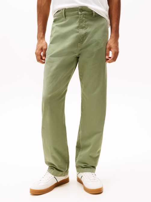 Cotton Twill Straight Leg Chinos
