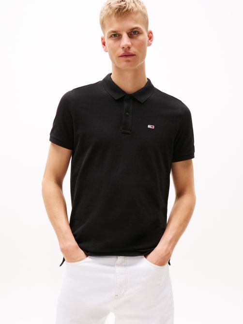 Flag Patch Slim Fit Polo Shirt