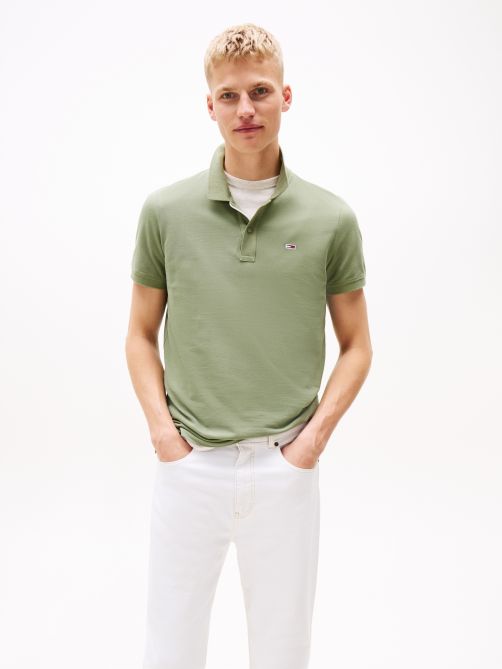 Flag Patch Slim Fit Polo Shirt