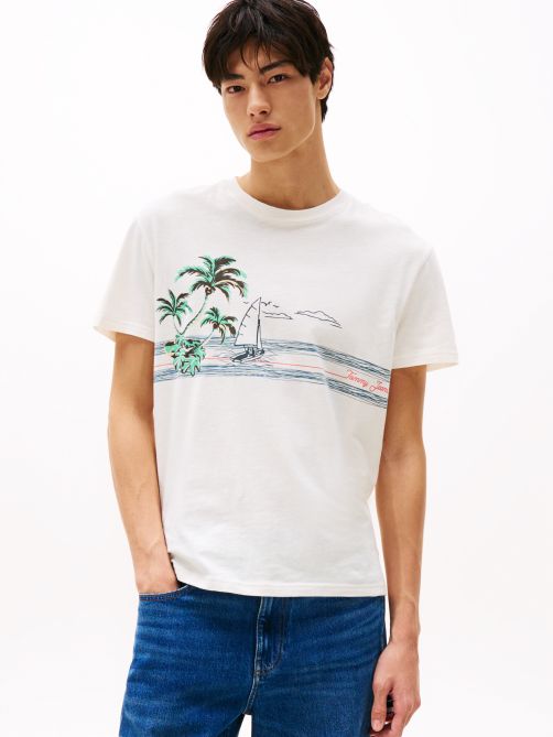 Regular Fit Palm Sailing Graphic T-Shirt