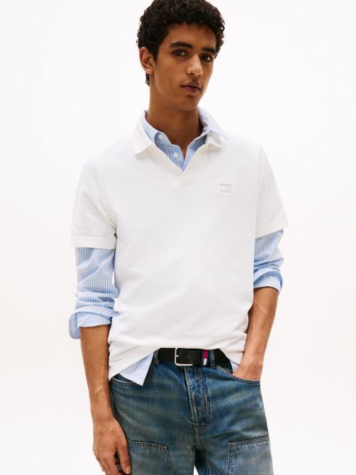 Tommy Badge Skipper Collar Polo Shirt