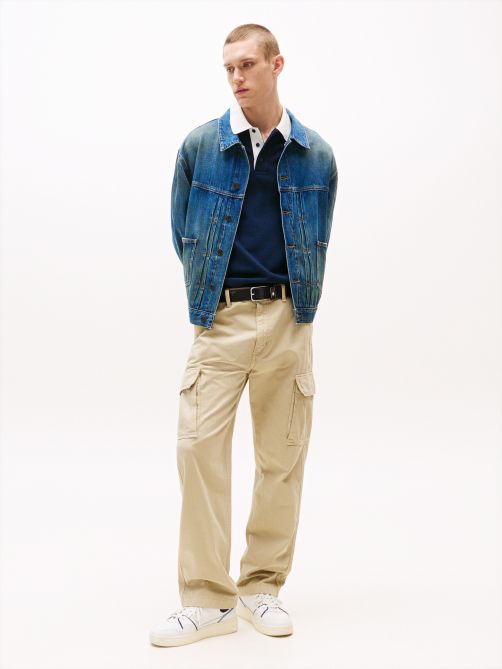 Herringbone Cargo Trousers