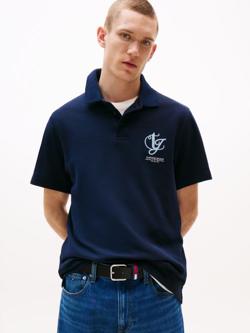Monogram Cotton Short Sleeve Polo T-Shirt