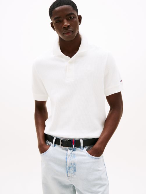 Waffle Knit Regular Fit Polo Shirt