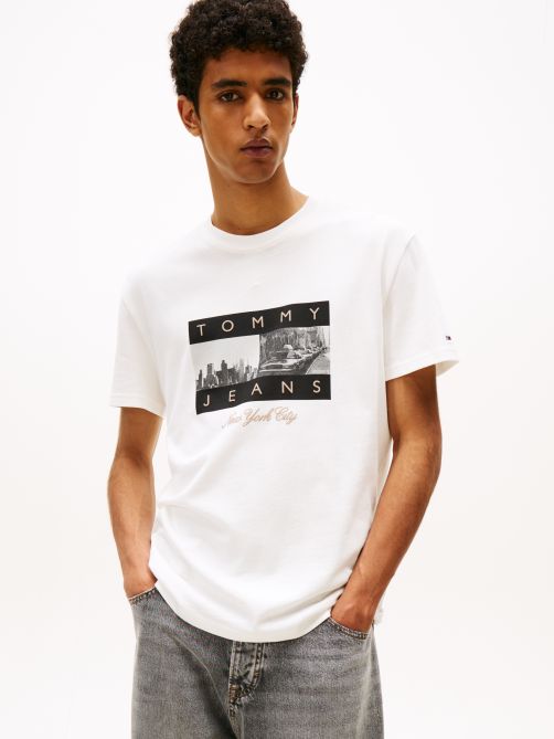 Photo Print Jersey Crew Neck T-Shirt