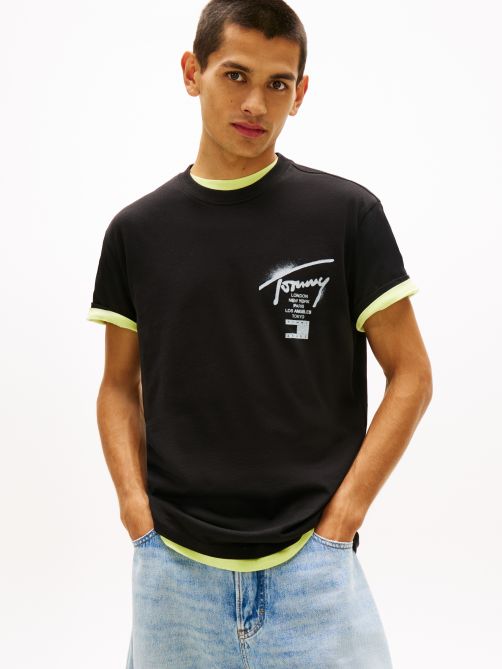 تيشيرت جيرسي مزين بشعار خلفي مميز