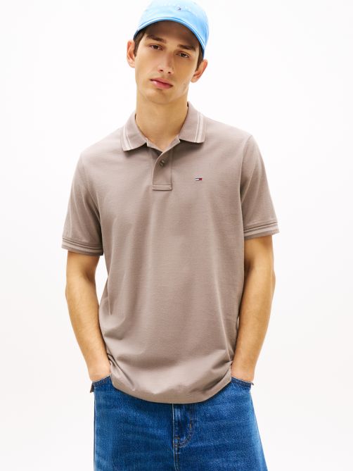 Tommy Flag Regular Fit Tipped Polo Shirt