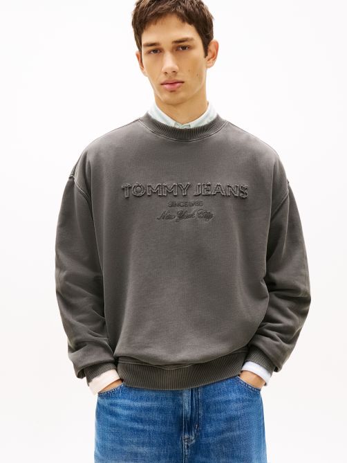 Classic Textured Logo Terry Sweatshirt