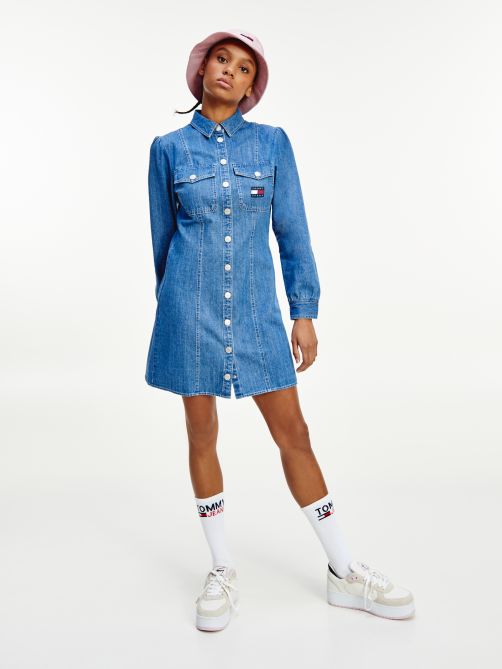 Tommy Badge Mini Shirt Dress