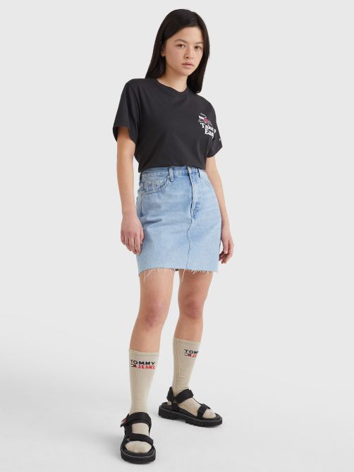 Mom A-Line Denim Skirt