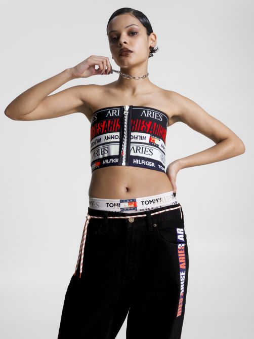 Tommy x Aries Logo Elastic Top