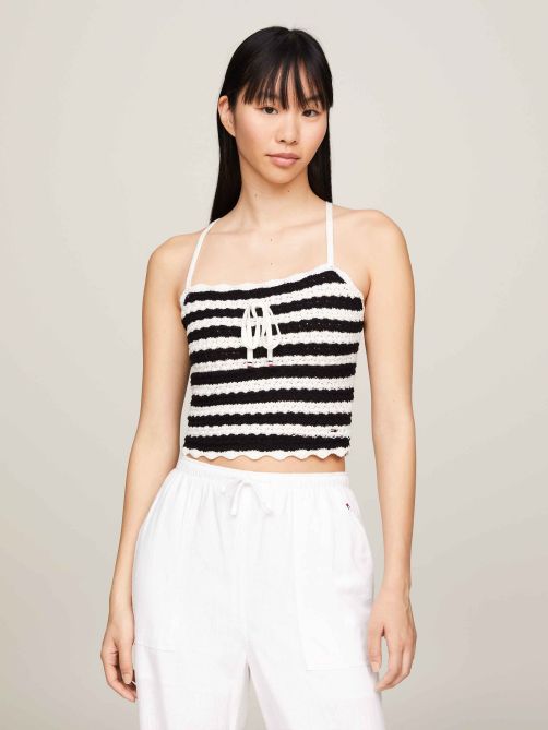 Crochet Stripe Crop Top