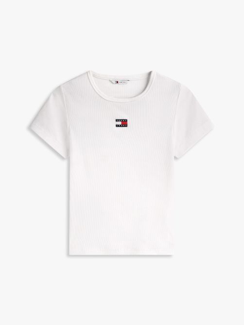 Tommy Badge Ribbed Slim T-Shirt