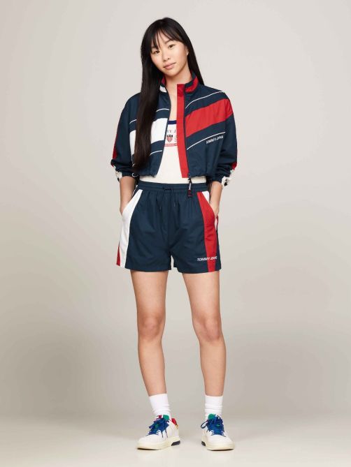 Archive Colour-Blocked Mom Fit Track Shorts