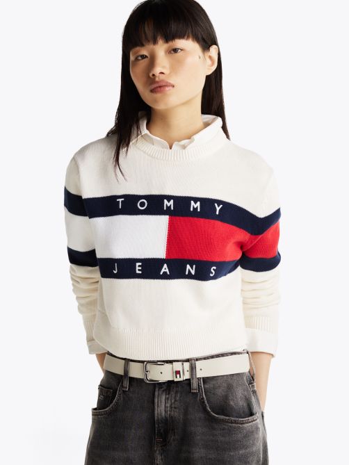 Colour-Blocked Flag Relaxed Jumper
