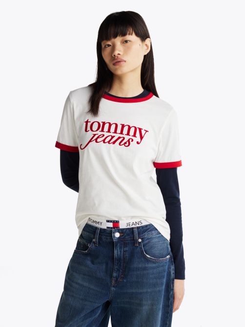 Contrast Script Relaxed T-Shirt