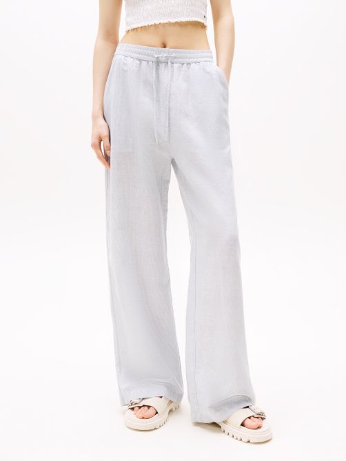 Linen Wide Leg Trousers