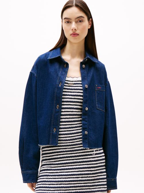 جاكيت قميص جينز قصير